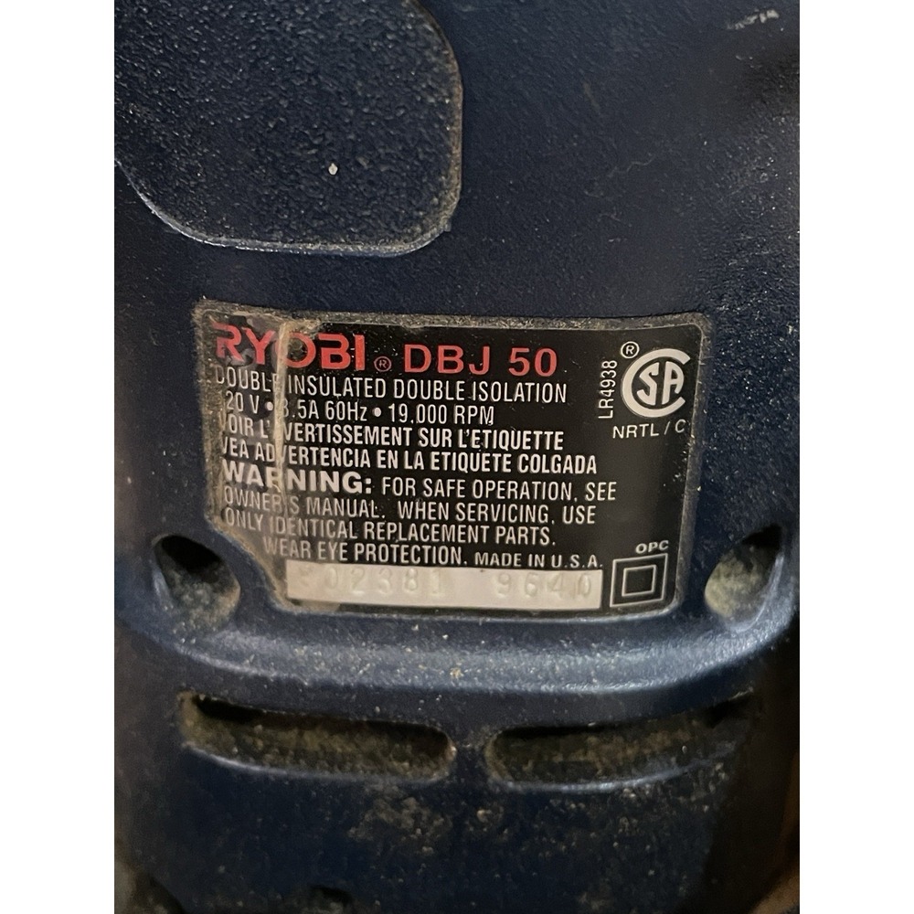 RYOBI Detail‎ Biscuit Joiner Model DBJ 50. Made in USA No Blade Works tested - Picture 4 of 8